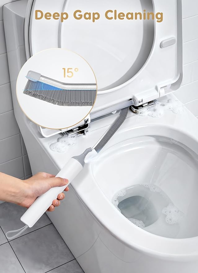 PalNests 3-in-1 Reciprocating Deep-Clean Brush - Hard, V-Shaped & Soft Silicone Brush Heads for All Surfaces, 3-Speed with LED Light for Grout, Delicate Glass, Kitchen, Bathroom, Car & Pet Areas