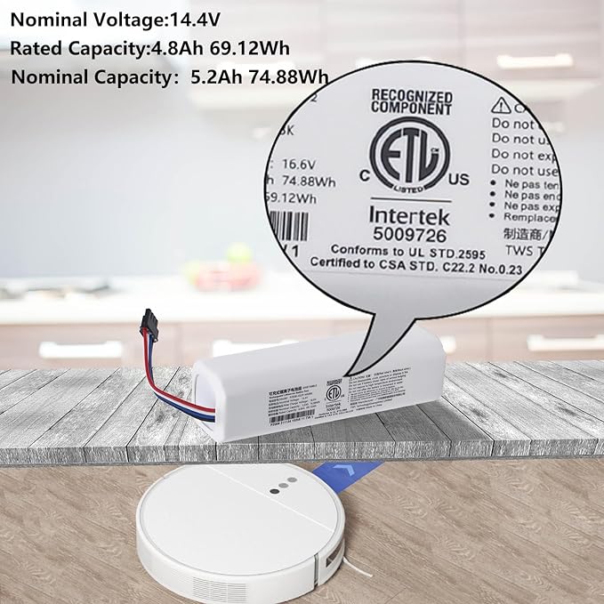 Original P2008-4S2P-MMBK Battery Accessories for Dreame F9/D9/D9 Pro/D9 Max/L10 Pro/Z10 Pro/Dreame L10S Ultra Vacuum Cleaner 14.4V 5200mAh