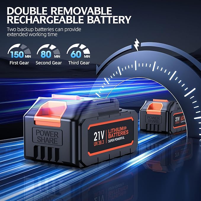 ZARIMI Cordless Handheld Car Vacuum Cleaner, 50,000Pa High-Power Brushless Motor, Rechargeable Dust Buster with 2 Batteries & Charger, 6-in-1 Portable Vacuum Cleaners for Home, Pet Hair, Bright Black