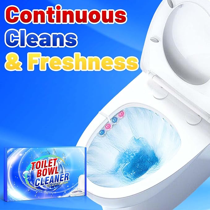 STRN Toilet Bowl Cleaners Rim Hanger, Toilet Bowl Cleaning Balls, Ocean & Lavender Scents, Toilet Bowl Freshener, 8 Packs(32 balls)