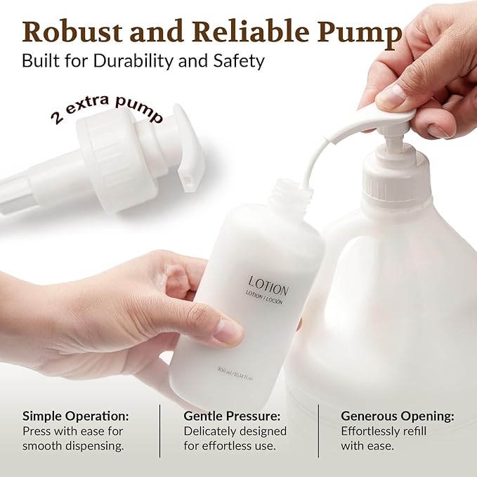Hotel Hand Wash in Gallon Size 1 Gallon Each Total 2 Gallon Jugs with Extra Pump Dispenser to Refill Wall-mounted and Stand Dispenser Aloe vera, Green Tea Extract Infused Hotel Toiletries