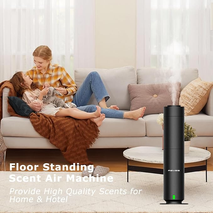 Hotel Diffuser Machine-Scent Air Machine for Home-Diffusers for Home-Waterless Essential Oil Diffusers-Studio Scent Diffuser-Large Room-Cold Air-Office Fragrance-App Remote Control - Black