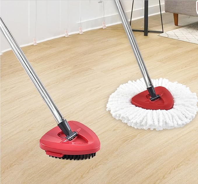 Mop Replace Head for O Cedar, Mop Heads Replacements for Ocedar, Spin Mop Replacement Head for Ocedar Easy Wring 1 Tank System (2 White 2 Tank Heads + 2 Brush+Base)