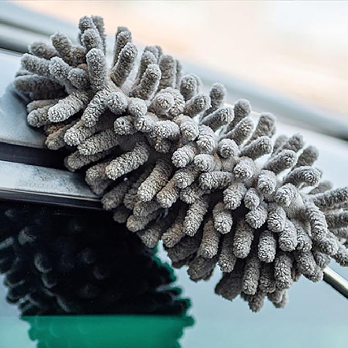 TopHomer Fiber Feather Duster with Stainless Steel Extendable Pole, Ceiling Fan Cleaner for Cobwebs High Ceiling Fan, Interior Roof, Wet & Dry Use (Model E)