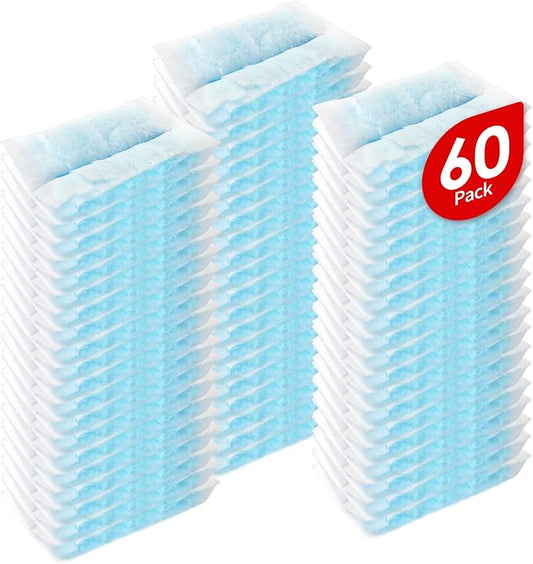 FURCIELOS Disposable Microfiber Feather Duster Refills, Multi-Surface Duster Compatible with Swiffer Dusters Handle, 60 Count(Unscented, Pack of 1)
