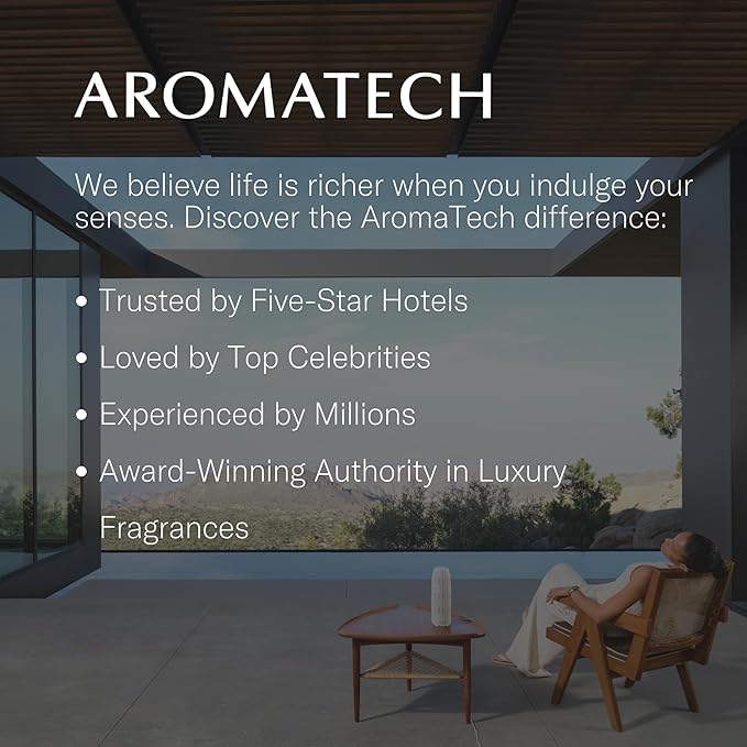 AromaTech Love Affair Aroma Essential Oil Blend: Luxury Hotel Inspired Aromatherapy with Jasmine, Saffron, Cedar & Amber for Ultrasonic Diffusers & Nebulizers - 4 fl oz, 120 mL