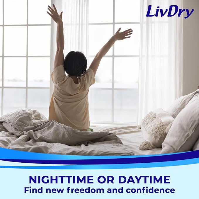 LivDry 3XL Overnight Adult Diapers for Women and Men, XXXL Incontinence Underwear, 72”-92" Waist, Disposable Pull-On Briefs, XXX-Large, 10 Count