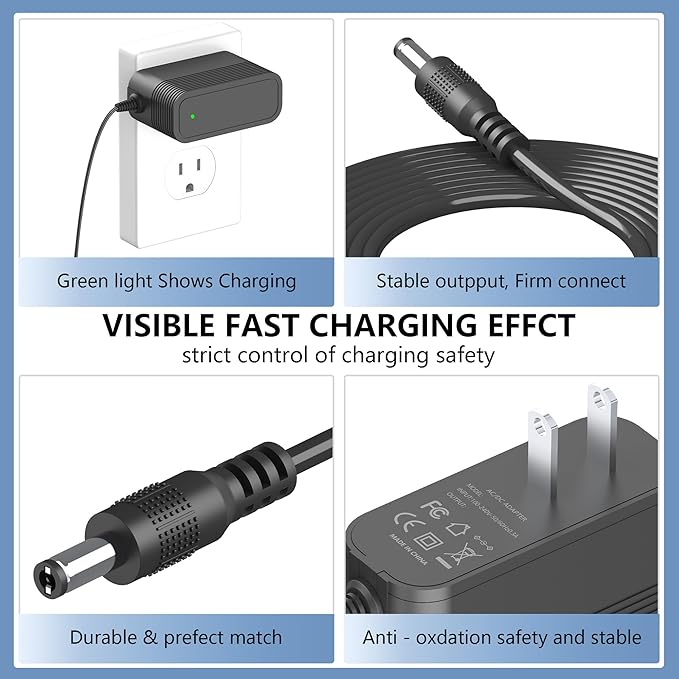 36V Charger for Cordless Vacuum Cleaner Replacement for ElecKeys K10 and UOTKD P11 29.6V Lithium Ion Battery Cordless Stick Vacuum Cleaner Charger Adapter