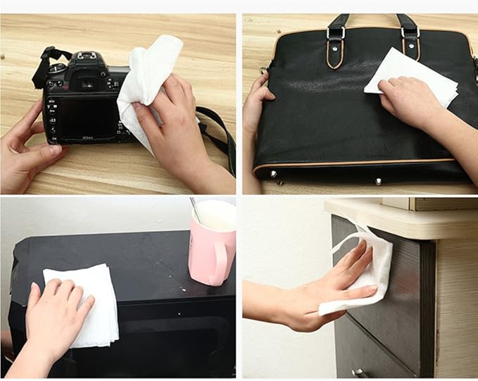ZaH 100pcs Cleaning Paper Electrostatic Paper Mop Disposable Paper Clean Dust & Hair for Floor, Window, Camera, TV, Wall & Door (Paper)