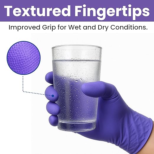 SafeWay Nitrile Gloves, 2000 Ct, 2X-Large, Powder-Free, Latex-Free, All-Purpose, Professional Disposable Gloves with Textured Fingertips for Medical Use, Food Prep, Cleaning, Tattoo & More