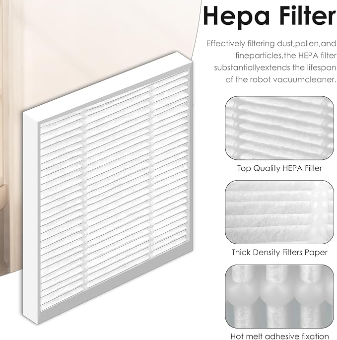 (16 Pack) HEPA Filters for iRobot Roomba 104, 105 Vac, 105 Combo, Roomba Vacuum 2 Essential and Combo Essential Robot Vacuum and Mop Y0140 Y0112 Y0110 Q011 Q0120, HEPA Filter Accessories