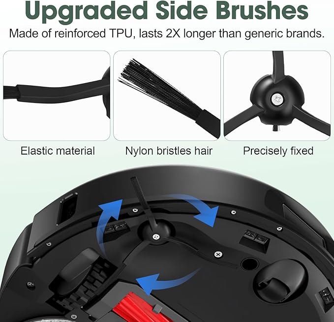 DrRobor 23PCS Replacement Accessories Kit Compatible with Roborock Qrevo S/Qrevo Pro/Qrevo MaxV/Qrevo Plus Include Main Brush, HEPA Filters, Mop Pads, Side Brushes, Dust Bag and Cleaning Tools