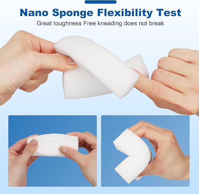50-Pack Melamine Sponges 1.18in - Kitchen & Bathroom Scrub Pads (Extra-Thick)