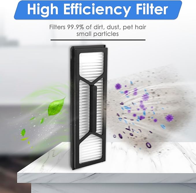 (4 Pack) Omni S1 Pro Replacement HEPA Filters Compatible With Eufy Omni S1 Pro Robot Vacuum Cleaner, Filters Accessories Kit, Filter Kit