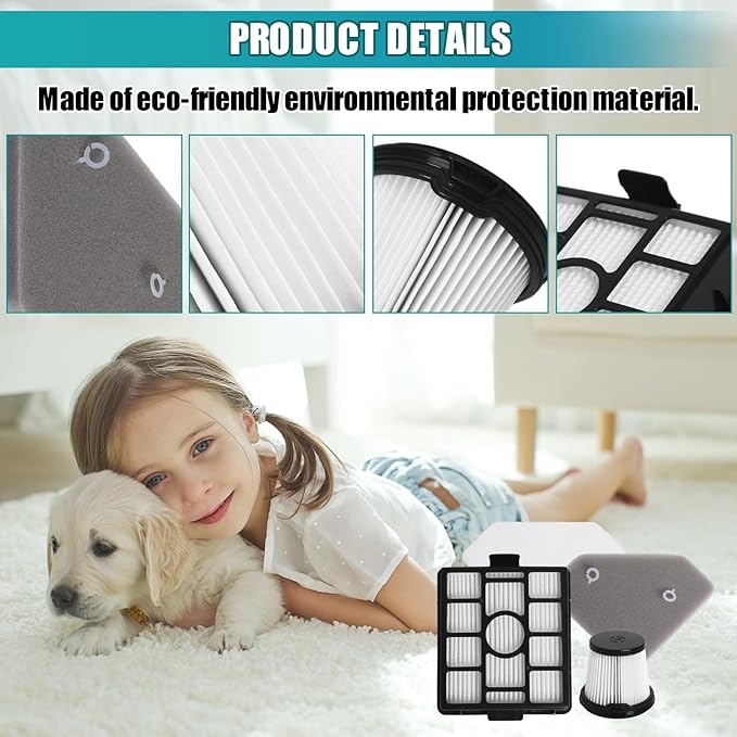 BU3523 Filter Kit Replacement Compatible with Shark BU3523 BU3521 Clean and Empty Cordless Stick Vacuum
