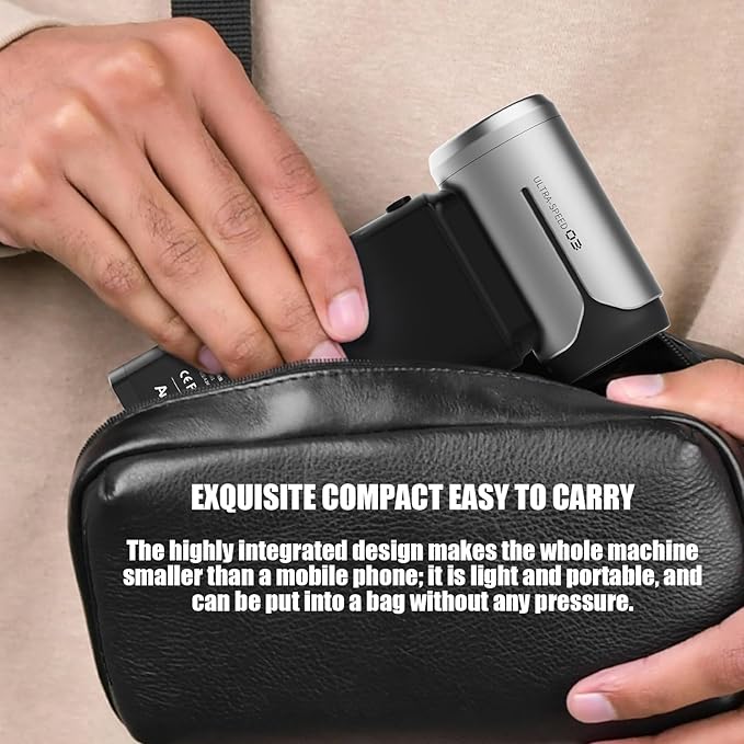 Electric Compressed Air Duster, 130,000RPM Portable Small Super Power Cordless Air Duster, Blow and Suction High Speed Air Blower Turbo Fan, Dust Blower for Computer Keyboard House Travel Outdoor Car