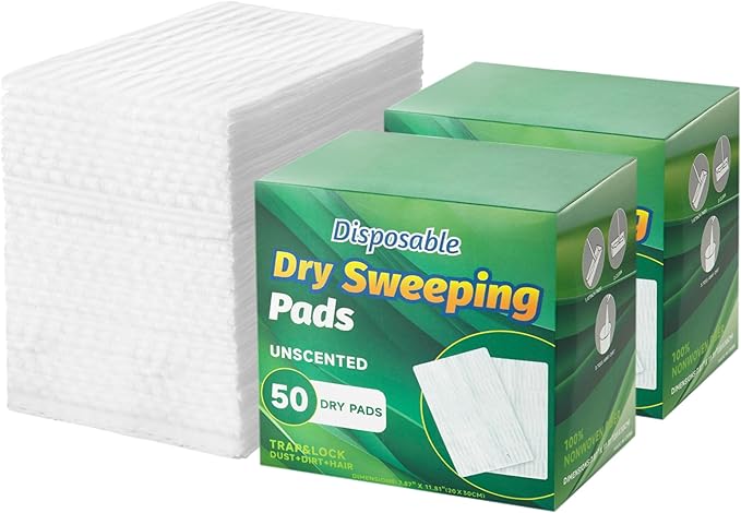 Dry Sweeping Cloths Mop Refills Disposable Sweeping Cloths Floor Dust Refills Mop Pad, Floor Cloth Refills for Swiffer Standard Sweeper , 7.87x11.81inch,100 Count