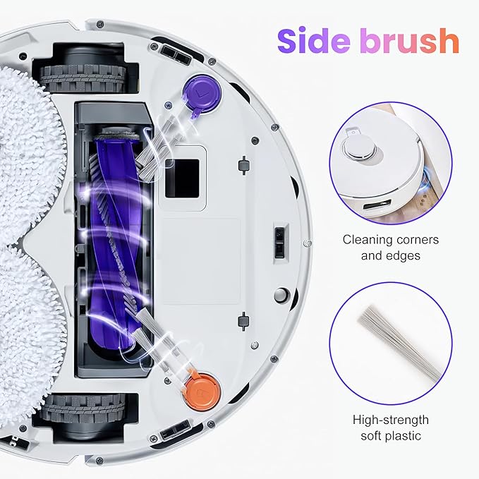 BTRSOLUS 20 Pcs Accessories kit for Narwal Freo Z10 Ultra/Narwal Freo Z10 Robot Vacuum Cleaner, 1 Main Roller Brush, 6 Dust Bags, 4 Hepa Filters, 4 Mop Pads, 4 Side Brushes, 1 Clean Tool