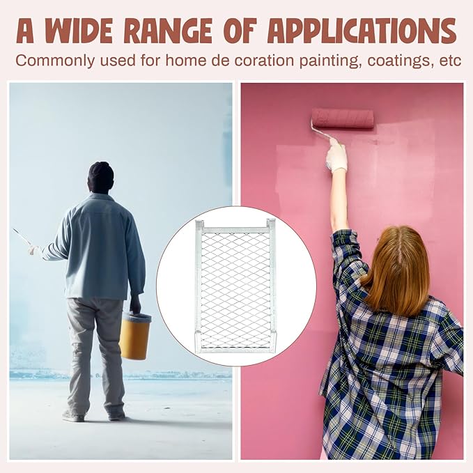 Landhoow 24 Pcs Paint Roller Grid for 1 Gallon Buckets, Paint Screen Strainer 4 Sided Metal Bucket Grid, Silver