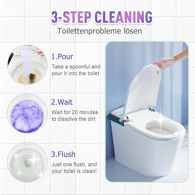 2025 New Toilet Bowl Cleaner Toilets Cleane, Toilet Cleaner, Toilet Bowl Cleaners, Powerful Foaming Toilets Bowls Cleaner, Self Activating Miracle Powder for Toilet Bowl cleaning (1)