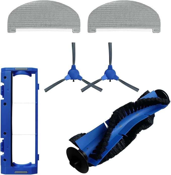 HMHAMA Robot Vacuum Cleaner Replacement Parts for Eufy G40 G40 Hybrid+ Accessories Kit with Main Brush Side Brushes Mop Cloth Main Brush Guard
