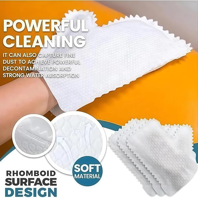 120 Pieces Multi-Purpose Washable Dusting Gloves, Microfiber Gloves for Plants, Disposable Duster Sleeves for Cleaning (60pc)