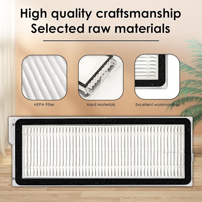 (5 Pack) QV 35S Replacement HEPA Filters Compatible with Roborock QV 35A, QV 35S, Qrevo MaxV, Qrevo S, Qrevo Plus, Qrevo Pro, Qrevo Curv Robot Vacuum, Filters Accessories Kit, Vacuum Filters