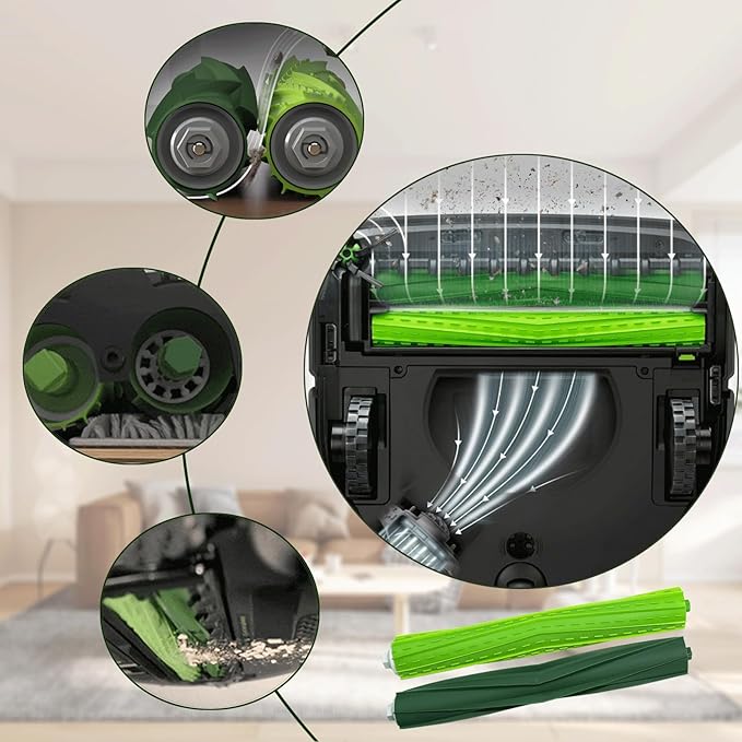 3 Set S9 Replacement Rollers Compatible with iRobot Roomba s9 (9150) s9+ s9 Plus (9550) s Series Vacuum Cleaner Multi-Surface Rubber Brushes,Roomba s Series roller brushes