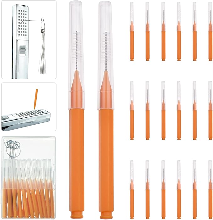 Shower Head Cleaning Brush Tools, Gentle Clean Free Harm to Nozzles Multi-Size Picks to Tackle Stubborn Mineral Buildups Anti Clogging Showerhead Cleaner Brushes for Small Hole Gap Nozzle Jewelry