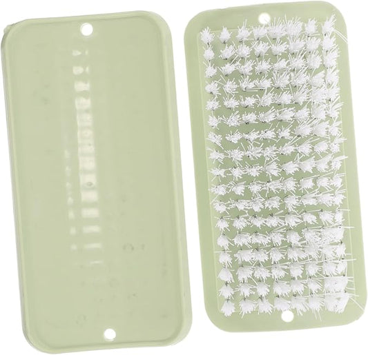 1set Multi Functional Cleaning Brush for Home Laundry Light Green for Stains Garments Durable Material Easy to Store Portable Design 2pcs