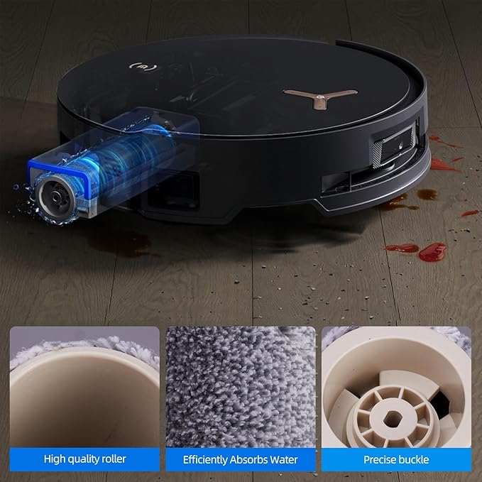 EOVWAEO 21 Pack Accessories Kit for ECOVACS DEEBOT X8 PRO OMNI / X8 OMNI Robot Vacuum, Replacement Parts 2 Anti Tangle Main Brush 2 Roller Mop 6 Dust Bags 6 Sidebrush 4 Filter 1 Cleaning Brush