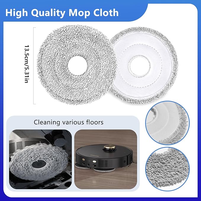 L10s Pro Ultra Heat/X30 Ultra/ L10s Ultra gen 2/L40s Ultra AE/CE Replacement Parts for Dreame, Mova E30 Ultra accessories:2 Main Brushes,8 Mop Pads,6 Carbon Dust Bag,4 Carbon Filters,6 Side Brushes