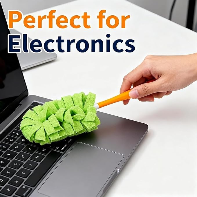 360° Electrostatic Duster Refills — The Sustainable Choice for a Dust-Free Home, Washable & Reusable, High-Density Microfiber, Fits Most Standard Duster Handles (10PCS)