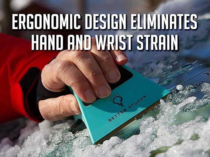 The Better Ice Scraper for Car Windshield | Fast, Efficient, Ergonomic | Magically Remove Ice and Frost from Auto Window | Patented Shape Shifting Technology | Durable Brass Edge | Compact | Pack of 1