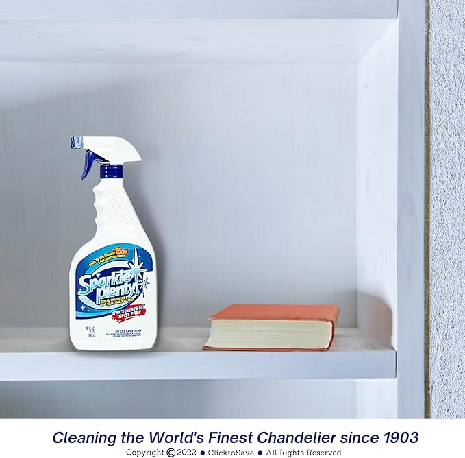 Sparkle Plenty Chandelier Cleaner Drip Dry Spray No Wipe - Dust Remover & Streak Free Glass Cleaner Spray for Chandelier Crystals &Window Screen Surface - Household Cleaning Supplies(1 Gallon, 2 Pack)