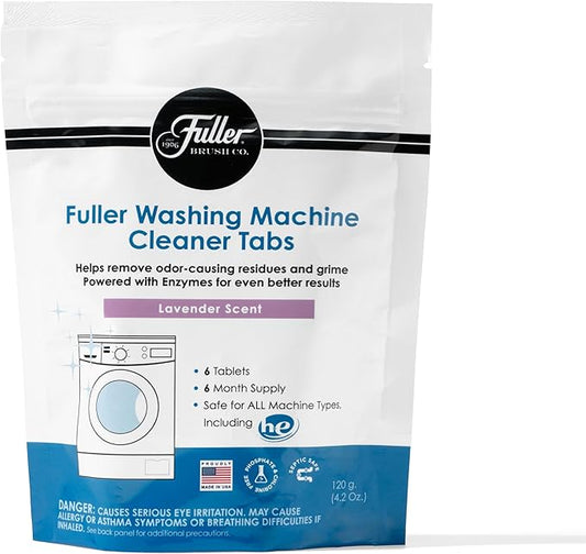 Fuller Washing Machine Cleaner Tablets – Washer Cleaner for Front Load, Top Load - Removes Odor, Dirt, Grime, Lavender Scent, Septic Safe (Pack of 1)