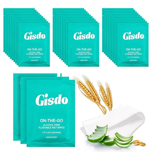300 pcs Fragrance Free, Plant Based Wet Wipes, Aloe Vera for Butt, Hands, Face Cleaning, Sufficient Quantity, Individual Wrapped, Portable Size, Ideal for Daily Use