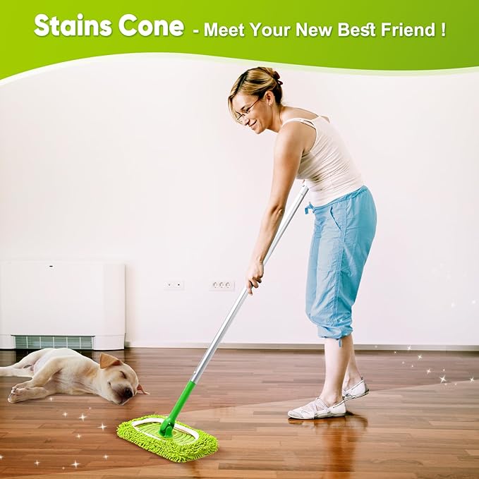 6-Pack Reusable Mop Pads Fit Swiffer Sweeper, Microfiber Cleaning Mop Pads Refill for Dry Sweeping & Wet Mopping Replacement