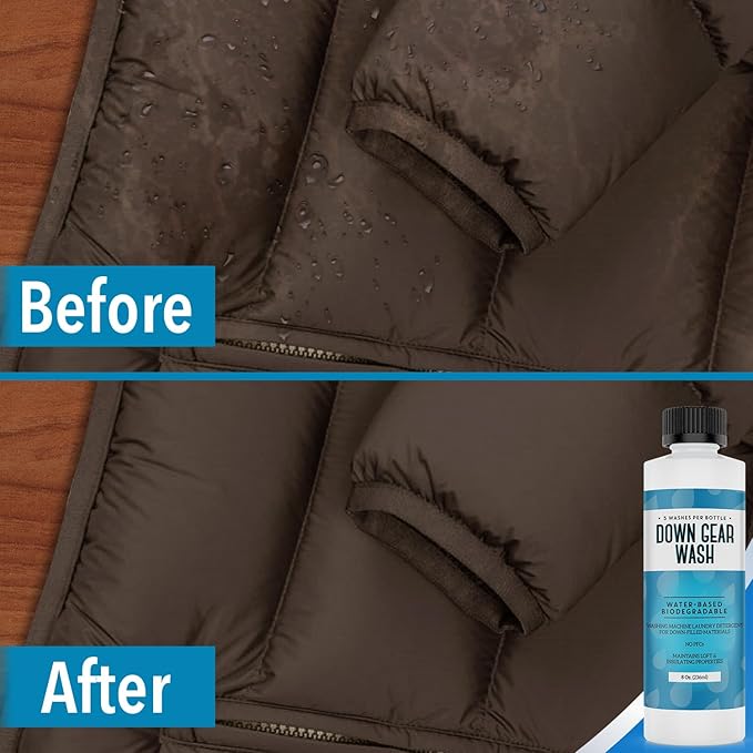 IMPRESA Concentrated Down Wash Detergent for Restored Loft & Warmth - High-Performance Detergent for Down Jackets, Coats, more to Improve Water Repellency - 8 oz, [5 Loads]