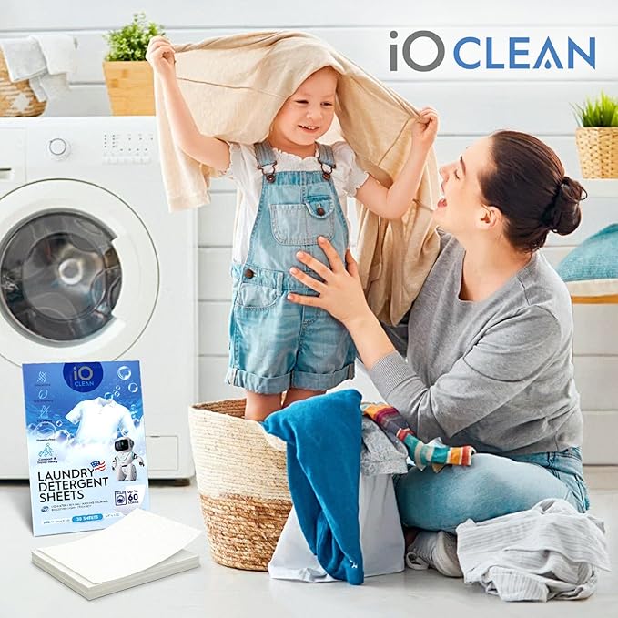 Eco-Friendly Laundry Detergent Sheets – 30 Pack | Ultra-Concentrated & Hypoallergenic | Biodegradable & Travel-Friendly | Zero-Waste Laundry Strips for Fresh, Powerful Cleaning