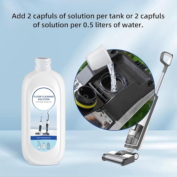 Nukisa 5 Bottles Compatible with Tineco Cleaning Solution 500ml Per Bottle Lavender Scents Floor Cleaner Compatible with All Robot Vacuums with Mopping and Cordless Wet/Dry Vacuum (Lavender Scents)