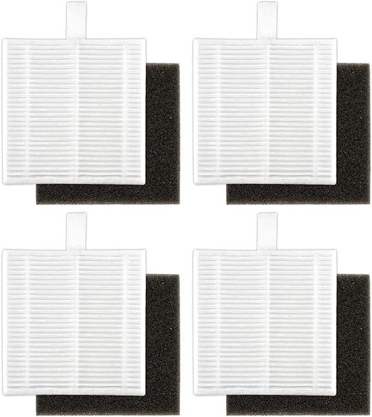 (4 Pack) T20+ HEPA Filters and Foam Filters Compatible With Airrobo T20+ Robot Vacuum Cleaner, Filter Kit, Replacement Parts 4 Filters, Filters Accessories Kit
