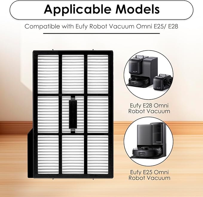 (3 Pack) Omni E28 Replacement HEPA Filters Compatible with Eufy Omni E28/ Omni E25 Robot Vacuum, Upright Filter, Canister Filters, Vacuum Filters, Accessories Kit