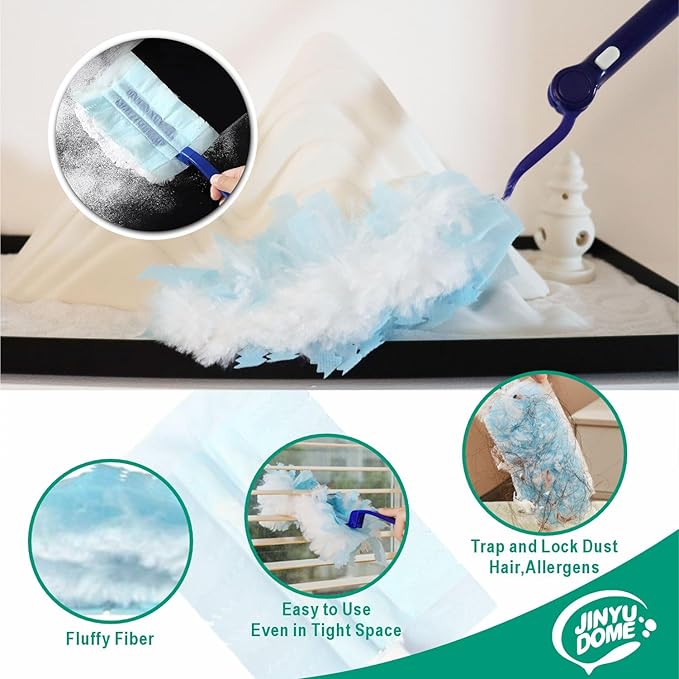 JINYUDOME Disposable Duster Refills Heavy Duty Dusters Refills,S wiffer Cleaning Dusters,20 Unscented Dusters…