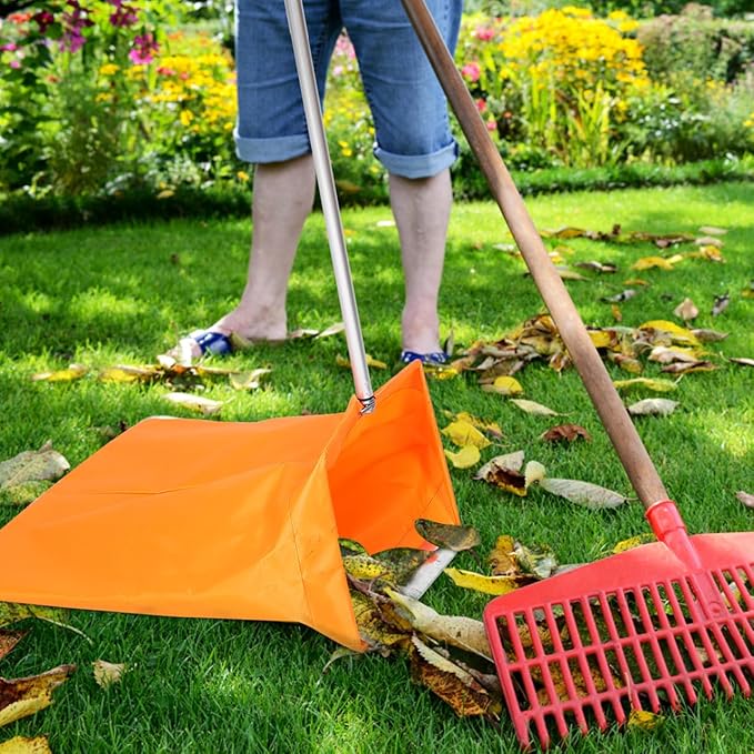 Cabilock Windproof Trash Grabber with Dustpan 33 Inch Outdoor Garbage Bag Holder for Home Garden Cleanup Tool with Strong Clamp and Easy Waste Pickup