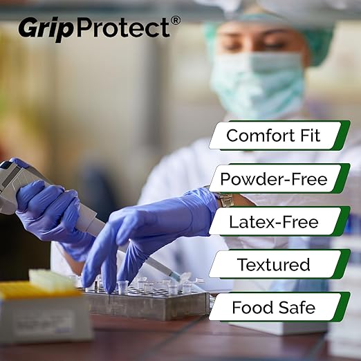 GripProtect Precise Nitrile Exam Gloves | 4 Mil | Chemo-Rated | (Large 1,000)