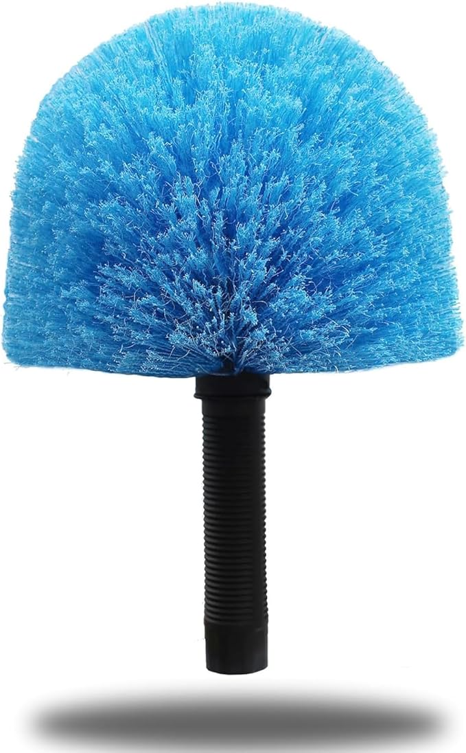 Tonmp Twist-On Cobweb Duster Head Brush // Spider Web Brush for Outdoor & Indoor Web Cleaning // Fits Standard Acme Threaded Poles // Brush Head Only -1 Pack