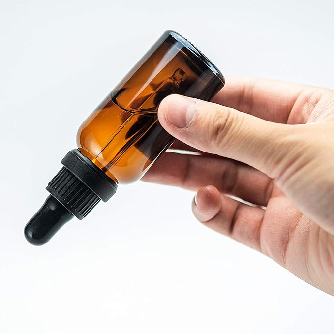 YIZHAO Green Glass Dropper Bottle 1oz, Tincture Bottles with Glass Dropper, for Essential Oils, Aromatherapy, Cosmetic, Laboratory, Pharmacy, Liquids, Travel –12 Pcs