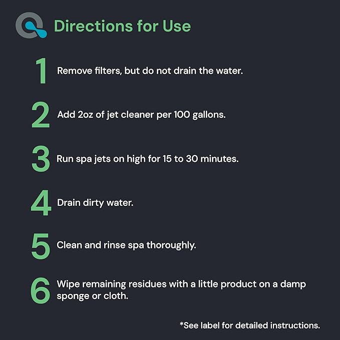 Spa Jet Cleaner for Hot Tub - Spa Jet Line Cleaner for Hot Tubs & Jetted Tub Cleaner to Keep Your Jets Clean - Fast Acting Spa Flush for Hot Tub (Jet Line Cleaner - 1 Quart)