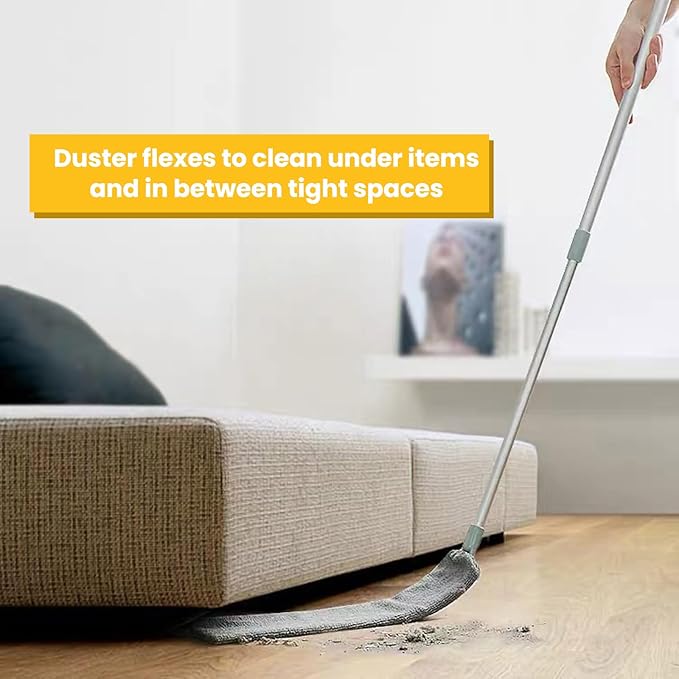 Retractable Gap Dust Cleaning Artifact |Extendable Duster Cleaning Tool for Hard-to-Reach Areas |Reusable Washable Dusting Wand for Home,Ceiling,Blinds,Under Furniture (3)